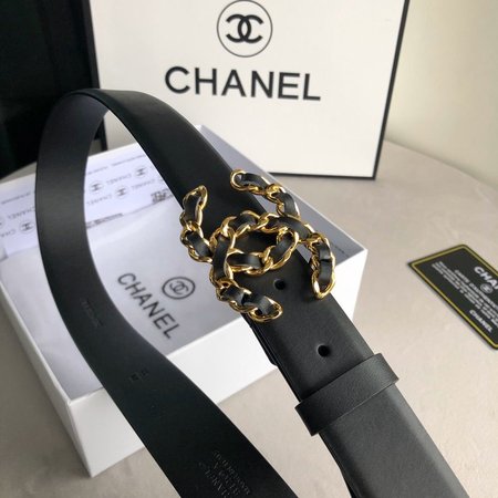 Chanel Black Belt 3.0cm