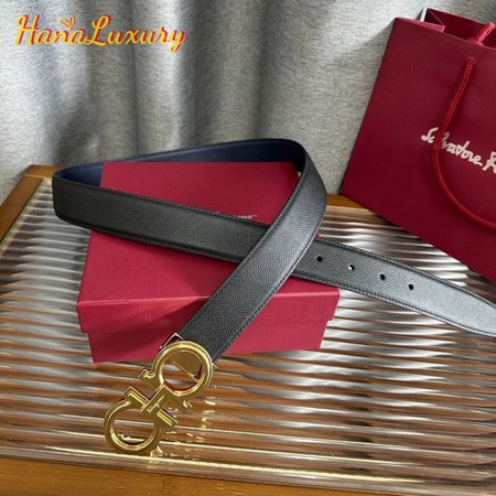 Ferragamo Black Belt 3.5cm