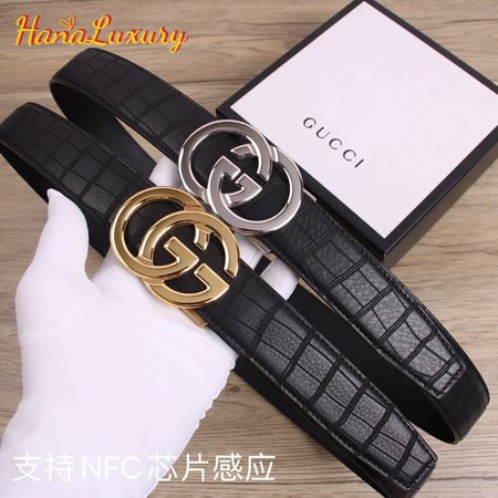 Gucci Thin Black Belt 3.5cm