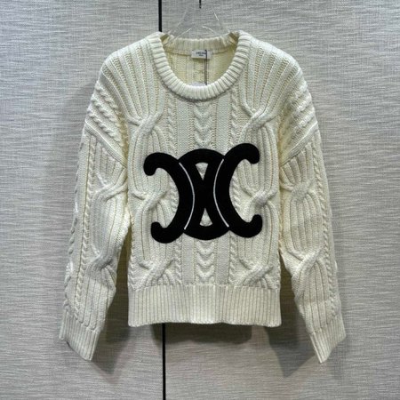 Celine Embroidered Long-Sleeved Sweater