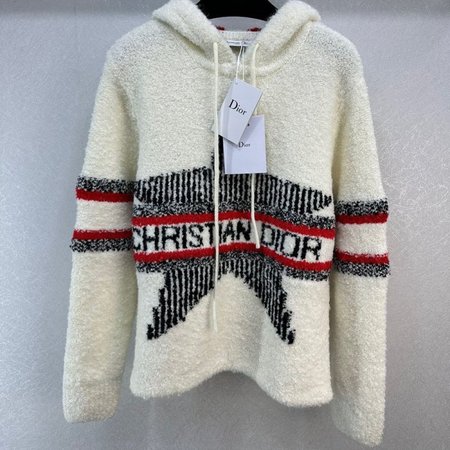 Dior Five-pointed Star Hooded Knit Hoodie