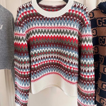 Loro Piana Silk Blend Jacquard Knit Sweater