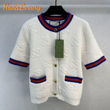 Gucci White knit Short Sleeve