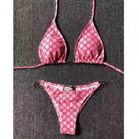 Gucci Pink Two-Piece Swimsuit