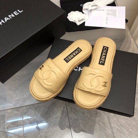 Chanel Casual Style Leather Party Style Elegant Sandals