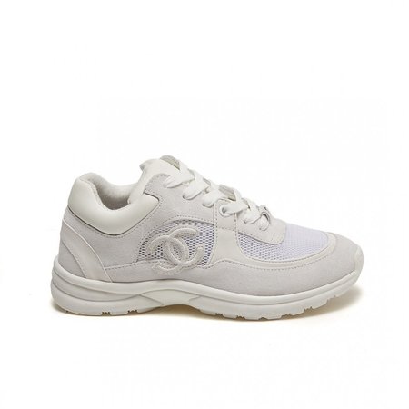 Chanel Low Top Trainer CC Triple White Sneaker