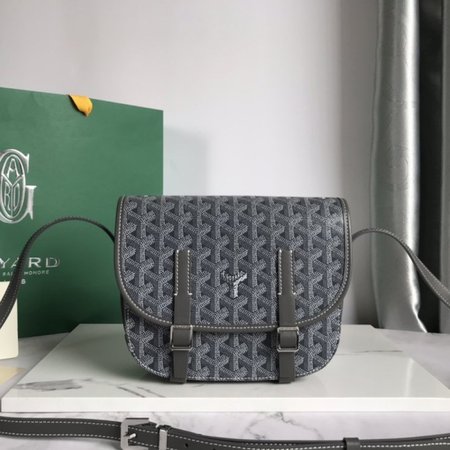 Goyard Belvedere Messenger Goyardine MM Gray