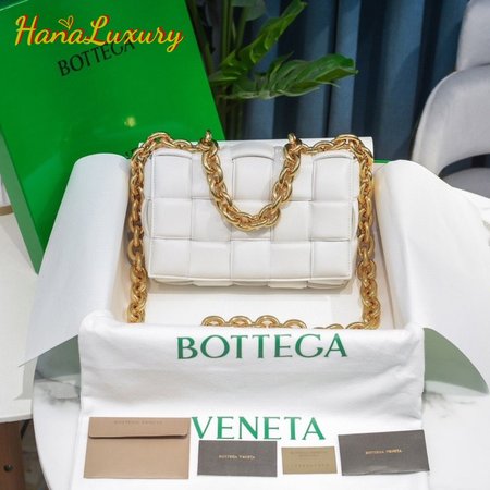 Bottega Veneta Chain Cassette Padded Intreccio Shoulder Bag