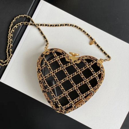 Chanel Heart Minaudiere Lambskin & Gold-Tone