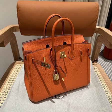 Hermes Birkin Taurillon Clemence 40 Orange