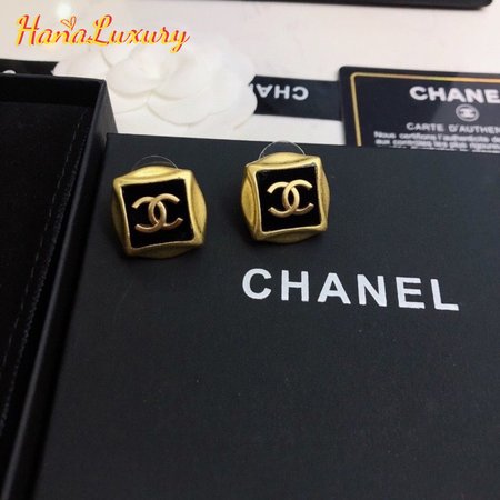 Chanel CC Square Clip Earrings