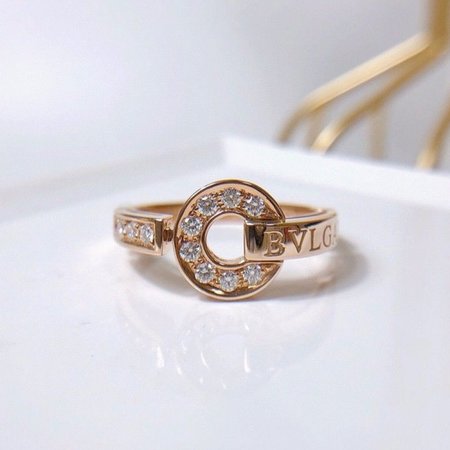 Bvlgari Diamond Ring K18rg Rose Gold