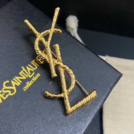 Saint Laurent YSL Snake Textured Brooch