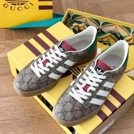 Adidas x Gucci Gazelle Beige GG Monogram Sneaker