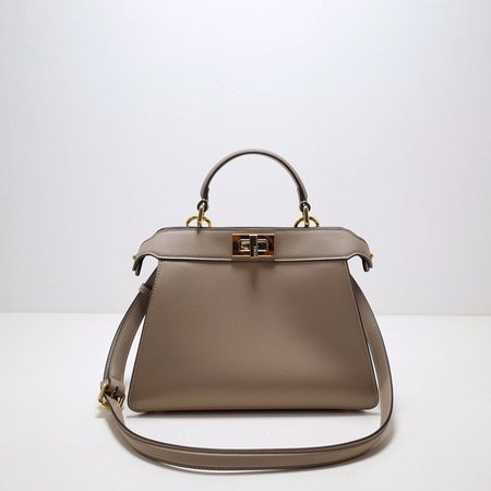 Fendi Peekaboo Iseeu Small Dove Gray Leather Bag