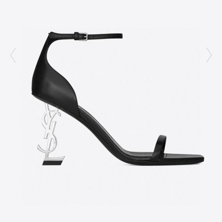 Saint Laurent YSL Opyum Sandals In Smooth Leather