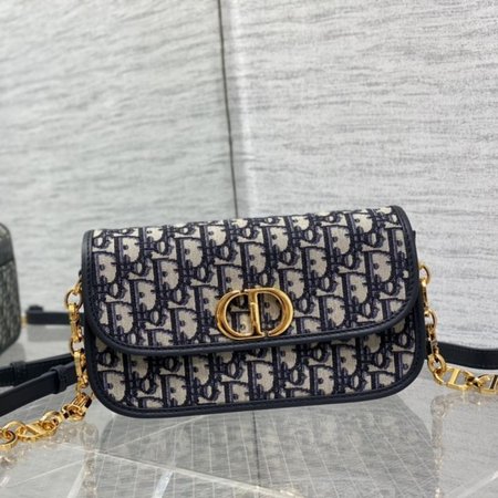 Dior Oblique Jacquard Blue 30 Montaigne Avenue Bag