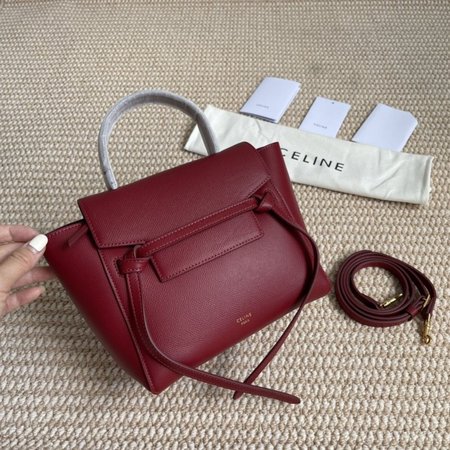 Celine Micro Belt Bag In Grained Calfskin