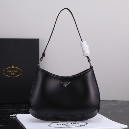 Prada Cleo Brushed Leather Shoulder Bag