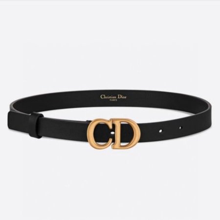 Dior Saddle Belt 20mm Black Smooth Calfskin