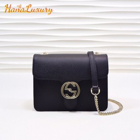 Gucci Interlocking G Shoulder Bag Small Black