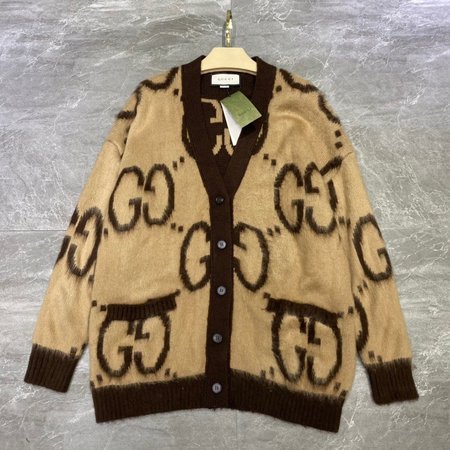 Gucci Reversible GG Mohair Wool Cardigan