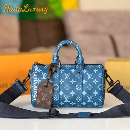 Blue Monogram Keepall 25cm