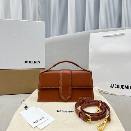 Jacquemus Le Grand Bambino Crossbody Flap Bag Light Brown