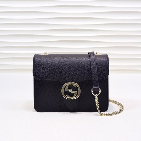 Gucci Interlocking G Shoulder Bag Small Black