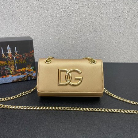 Dolce & Gabbana Calfskin 3.5 Clutch Gold