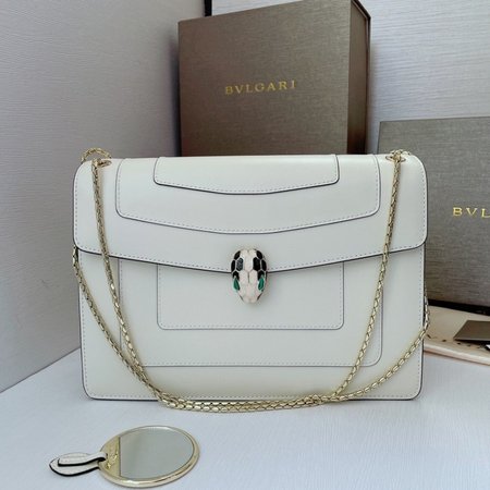 Bvlgari Serpenti Forever Shoulder Bag White 290265