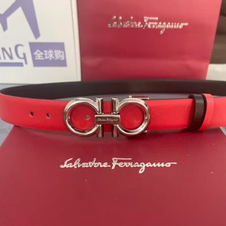 Ferragamo Double Gancini Reversible Leather Belt