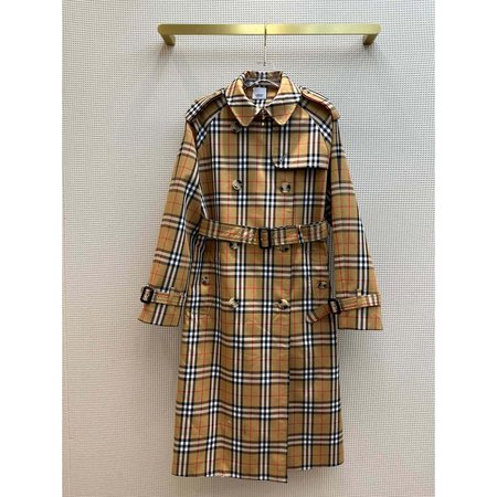 Burberry Check Gabardine Trench Coat