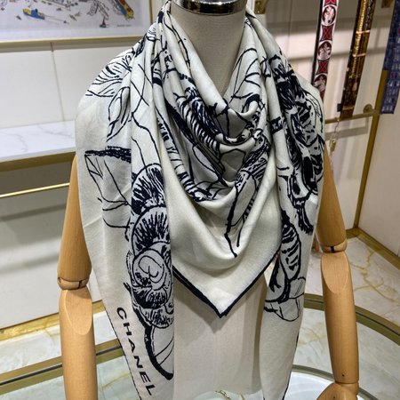 Chanel Double-sided Cashmere Printed Square Scarf