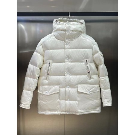 Moncler Chiablese Short Down Jacket Milk White