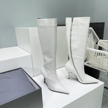 Balenciaga Autumn And Winter Pointed Toe Zipper Boots