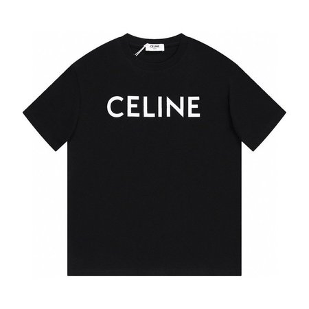 Celine Loose T-Shirt In Cotton Jersey Black / White XS-2XL