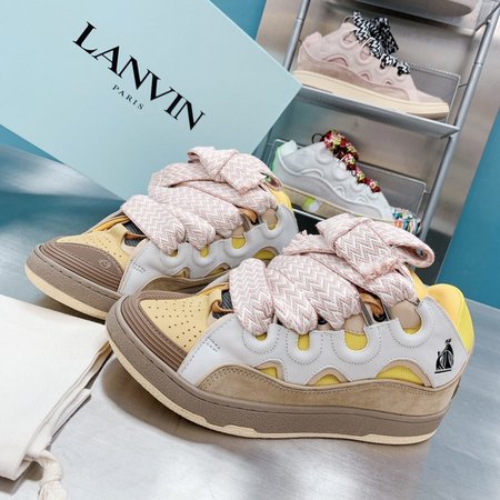 LANVIN Curb sneakers in Leather beige DRAG-H200509 Size 35-45