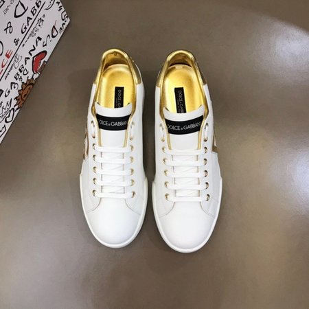 Dolce & Gabbana Calfskin Portofino Sneakers With DG Logo 38-45